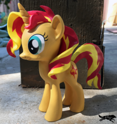 Size: 2641x2791 | Tagged: safe, artist:lostinthetrees, sunset shimmer, pony, unicorn, g4, craft, figure, high res, irl, photo, solo