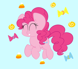 Size: 2280x2024 | Tagged: safe, artist:songheartva, pinkie pie, earth pony, pony, g4, candy, eyes closed, female, food, grin, high res, mare, smiling, solo