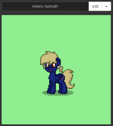 Size: 413x460 | Tagged: safe, oc, oc only, oc:amero azimuth, pegasus, pony, pony town, :p, cute, green background, simple background, smiling, solo, tongue out