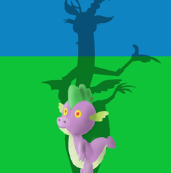 Size: 1024x1034 | Tagged: safe, artist:star-leaves, discord, spike, g4