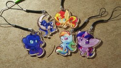 Size: 1200x675 | Tagged: safe, artist:dogi-crimson, artist:sky-railroad, princess luna, rainbow dash, sunset shimmer, twilight sparkle, alicorn, pony, g4, craft, ear fluff, twilight sparkle (alicorn)