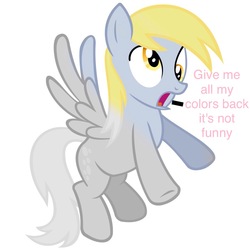 Size: 900x900 | Tagged: safe, derpibooru exclusive, derpy hooves, pegasus, pony, g4, color loss, female, mare, solo