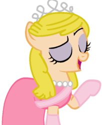 Size: 503x615 | Tagged: dead source, safe, artist:thefanficfanpony, earth pony, pony, g4, beads, clothes, crossover, dress, female, filly, jewelry, lola loud, ponified, princess, sash, smug, solo, the loud house, tiara