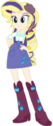 Size: 539x1280 | Tagged: safe, artist:tsundra, applejack, rarity, equestria girls, g4, boots, clothes, comically undersized hat, cowboy hat, denim skirt, fusion, hat, high heel boots, high heels, simple background, skirt, stetson, transparent background