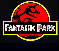 Size: 894x770 | Tagged: safe, alicorn, pony, jurassic park, logo parody, skeleton