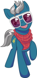 Size: 929x1920 | Tagged: safe, artist:toughbluff, fashion plate, pony, unicorn, g4, glasses, male, neckerchief, open mouth, simple background, smiling, solo, stallion, sunglasses, transparent background, vector
