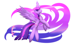 Size: 5000x3000 | Tagged: safe, artist:shadowsketch1203, twilight sparkle, alicorn, pony, g4, female, flying, high res, magic, simple background, solo, transparent background, twilight sparkle (alicorn)