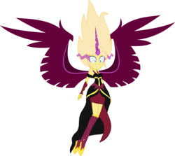 Size: 5575x4969 | Tagged: safe, artist:orin331, oc, oc only, oc:dark shine, equestria girls, g4, absurd resolution, clothes, dark magic, dress, equestria girls-ified, evil, flash puppet, midnight sparkle, midnight-ified, simple background, sleeveless, solo, sombra eyes, transparent background