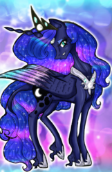 Size: 1600x2462 | Tagged: dead source, safe, artist:moonlightprincess002, princess luna, alicorn, pony, g4, female, mare, solo