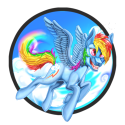 Size: 1024x1024 | Tagged: safe, artist:may-li128, rainbow dash, pony, g4, creepy, female, solo, watermark