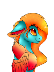 Size: 955x1272 | Tagged: safe, artist:ondrea, oc, oc only, oc:stormence, pegasus, pony, colorful, cute, fluffy, warm