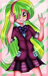 Size: 715x1117 | Tagged: safe, artist:cofee-love, lemon zest, equestria girls, g4, clothes, crystal prep academy uniform, school uniform