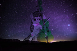 Size: 4256x2832 | Tagged: safe, artist:tootootaloo, octavia melody, g4, cello, female, musical instrument, night, solo, stars, wallpaper