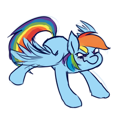 Size: 690x658 | Tagged: safe, artist:grawolfquinn, rainbow dash, g4, female, newbie artist training grounds, solo