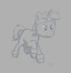 Size: 1077x1097 | Tagged: safe, artist:werdkcub, shining armor, g4, headband, hoofband, male, newbie artist training grounds, solo, younger