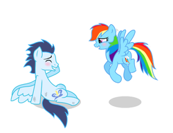 Size: 520x402 | Tagged: safe, artist:sisirr, rainbow dash, soarin', pony, g4, male, ship:soarindash, shipping, straight