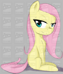 Size: 1234x1448 | Tagged: safe, artist:jonathan the awesome, derpibooru exclusive, fluttershy, g4, female, simple background, solo, watermark