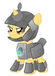 Size: 2621x3619 | Tagged: safe, artist:lostinthetrees, oc, oc only, pony, unicorn, armor, female, filly, high res, solo