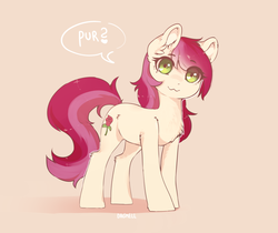 Size: 1280x1075 | Tagged: safe, artist:dagmell, roseluck, earth pony, pony, g4, :3, behaving like a cat, chest fluff, commissioner:doom9454, cute, ear fluff, female, fluffy, head tilt, looking at you, mare, purring