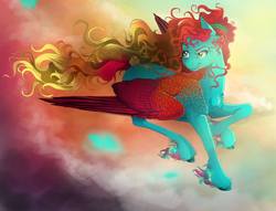 Size: 1280x976 | Tagged: safe, artist:phantomfox777, oc, oc only, oc:andromeda, pegasus, pony, bright, colorful, cute, flying, quarake, warm