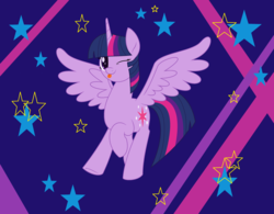 Size: 3704x2888 | Tagged: safe, artist:glitterstar2000, twilight sparkle, alicorn, pony, g4, female, high res, newbie artist training grounds, one eye closed, solo, tongue out, twilight sparkle (alicorn), wink