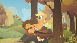 Size: 852x480 | Tagged: safe, screencap, applejack, pony, fall weather friends, g4, female, mare, solo