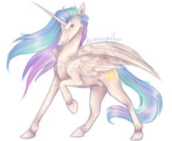 Size: 1024x841 | Tagged: safe, artist:leechetious, princess celestia, pony, g4, female, mare, raised hoof, simple background, solo, transparent background