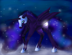 Size: 2753x2105 | Tagged: safe, artist:quelendnroselyn, nightmare moon, g4, female, high res, solo