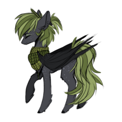 Size: 1033x1033 | Tagged: safe, artist:petrinox, oc, oc only, oc:mossy, original species, lunadai, solo