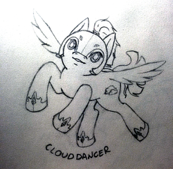 Size: 1836x1800 | Tagged: safe, artist:okamisama13, oc, oc only, oc:cloud danger, pegasus, pony, armor, monochrome, newbie artist training grounds, royal guard, solo, traditional art