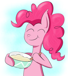 Size: 1800x2000 | Tagged: safe, artist:melonhunter, pinkie pie, g4, bowl, dough, female, mixing, mixing bowl, newbie artist training grounds, solo