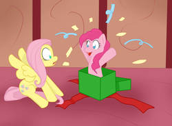 Size: 1000x736 | Tagged: safe, artist:yoshimarsart, fluttershy, pinkie pie, g4