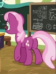 Size: 263x342 | Tagged: safe, screencap, cheerilee, earth pony, pony, g4, the cart before the ponies, butt, cropped, female, flowerbutt, mare, plot, solo