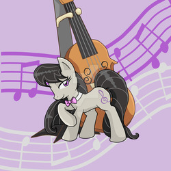 Size: 1024x1024 | Tagged: safe, artist:yoshimarsart, octavia melody, g4, cello, female, musical instrument, solo, watermark