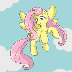 Size: 1024x1024 | Tagged: safe, artist:yoshimarsart, fluttershy, g4, female, solo, watermark