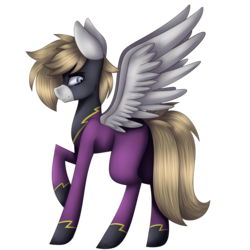 Size: 4200x4200 | Tagged: safe, artist:yeadatchantilly, oc, oc only, oc:digital dusk, pony, absurd resolution, clothes, shadowbolts costume, solo