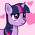 Size: 510x505 | Tagged: safe, artist:kurozu, twilight sparkle, g4, female, heart, ms paint, smiling, solo