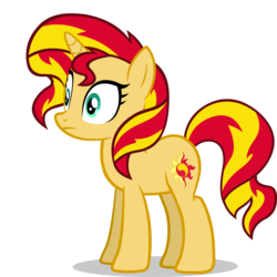 Size: 1102x1103 | Tagged: safe, artist:raindashesp, sunset shimmer, pony, unicorn, g4, female, simple background, solo, transparent background, vector