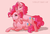 Size: 2272x1549 | Tagged: safe, artist:evehly, pinkie pie, earth pony, pony, g4, :p, adoraberry, bubble berry, chest fluff, commission, cute, diapinkes, duo, duo male and female, eyes closed, female, hug, male, mare, misleading thumbnail, open mouth, prone, rule 63, rule63betes, self paradox, self ponidox, silly, silly pony, smiling, stallion, tongue out