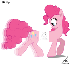 Size: 2200x2000 | Tagged: safe, artist:truffle shine, pinkie pie, earth pony, pony, g4, buffering, female, half, high res, loading, loading screen, modular, simple background, solo, transparent background