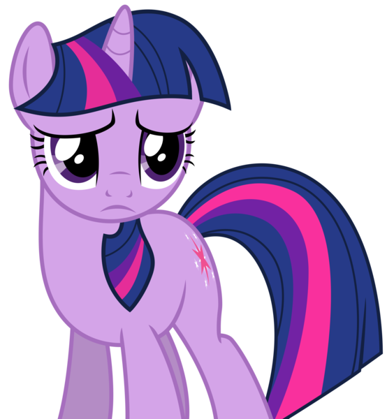 1254975 - safe, artist:estories, twilight sparkle, unicorn, absurd  resolution, female, sad, simple background, solo, transparent background, unicorn  twilight, vector, worried - Derpibooru