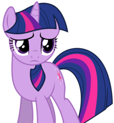 Size: 5629x6100 | Tagged: safe, artist:estories, twilight sparkle, pony, unicorn, g4, absurd resolution, female, frown, mare, sad, simple background, solo, transparent background, unicorn twilight, vector, worried