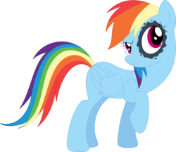 Size: 3573x3087 | Tagged: safe, artist:porygon2z, rainbow dash, pegasus, pony, g4, griffon the brush off, female, high res, mare, raised hoof, simple background, solo, transparent background, vector