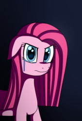 Size: 600x886 | Tagged: safe, artist:bluemoonlightflower, pinkie pie, earth pony, pony, g4, crying, female, pinkamena diane pie, solo