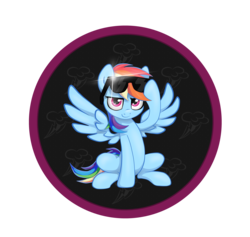 Size: 8088x7666 | Tagged: safe, artist:inowiseei, rainbow dash, g4, absurd resolution, female, solo, sunglasses