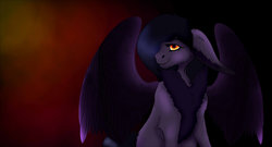 Size: 1600x866 | Tagged: safe, artist:ondrea, oc, oc only, oc:raven, pegasus, pony, color, cute, dark