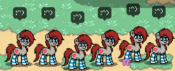 Size: 899x362 | Tagged: safe, oc, oc only, oc:ponepony, pony, pony town, :^), clothes, socks, striped socks, tongue out