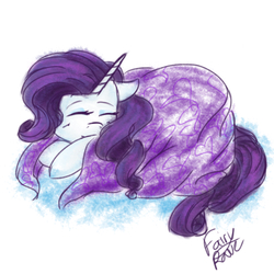 Size: 960x960 | Tagged: safe, artist:fairyrave, rarity, g4, eyes closed, female, sleeping, solo
