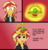 Size: 1748x1816 | Tagged: safe, artist:zharkaer, sunset shimmer, human, equestria girls, g4, blushing, comic, crown, crying, cute, female, gradient background, implied anon, jewelry, regalia, shimmerbetes, solo, sunset shimmer day, tears of joy