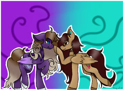 Size: 900x656 | Tagged: safe, artist:lunicangel, oc, oc only, oc:j, pony, boop, female, lesbian, mare